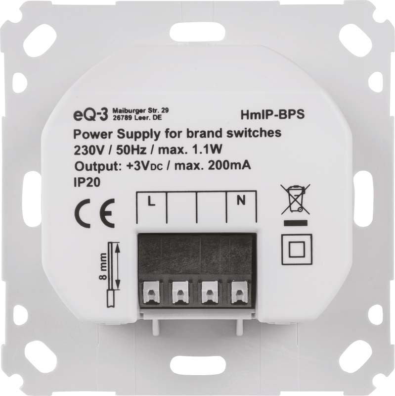 619543-5_HmIP-Netzteil-fuer-Markenschalter_H_151197A0 jpg - Produktbild Rückseite 619543-5_HmIP-Netzteil-fuer-Markenschalter_H_151197A0 jpg - Produktbild Rückseite